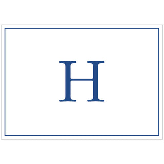 Navy Embossed Initial Note Initial Notes 8 In Embossed