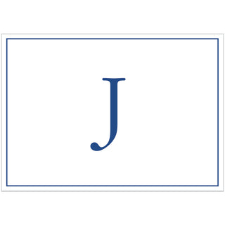Navy Embossed Initial Note Initial Notes 8 In Embossed