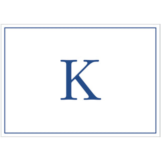 Navy Embossed Initial Note Initial Notes 8 In Embossed