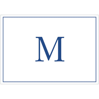 Navy Embossed Initial Note Initial Notes 8 In Embossed