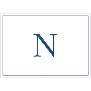Navy Embossed Initial Note Initial Notes 8 In Embossed