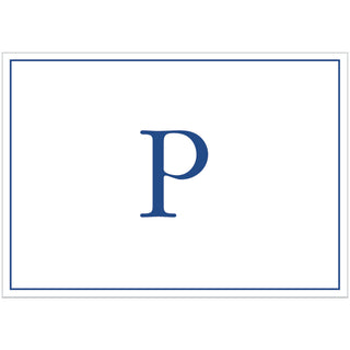 Navy Embossed Initial Note Initial Notes 8 In Embossed