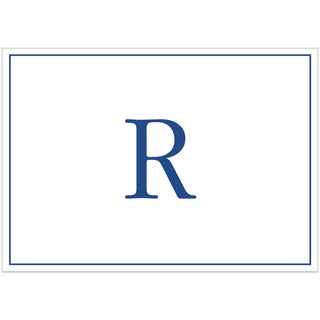 Navy Embossed Initial Note Initial Notes 8 In Embossed