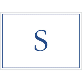 Navy Embossed Initial Note Initial Notes 8 In Embossed