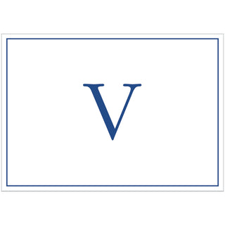 Navy Embossed Initial Note Initial Notes 8 In Embossed
