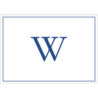 Navy Embossed Initial Note Initial Notes 8 In Embossed