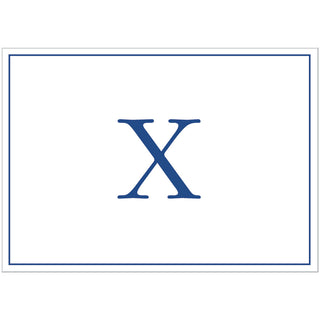 Navy Embossed Initial Note Initial Notes 8 In Embossed