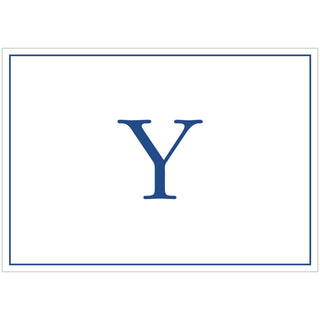 Navy Embossed Initial Note Initial Notes 8 In Embossed
