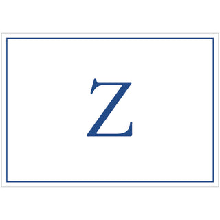 Navy Embossed Initial Note Initial Notes 8 In Embossed