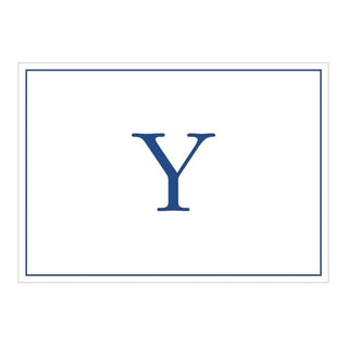 Navy Embossed Initial Note Initial Notes 8 In Embossed