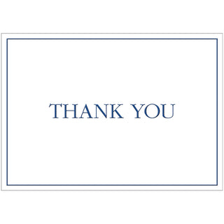 Thank You Navy Embossed Thank You Notes Boxed 8 In
