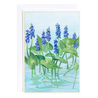 Flowers In Water Sympathy Greeting Card - 1 card with envelope