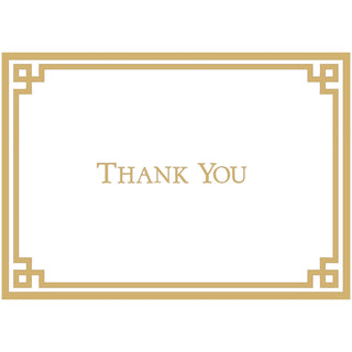 Rive Gauche Gold And White-Foil Thank You Notes Boxed 8 In-Foil