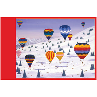 Ballooning In The Alps Blank Classic Christmas Cards - Includes 5 Cards & Envelopes