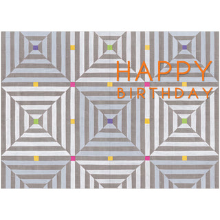 Geometric (Ff) Birthday Greeting Card - 1 card with envelope