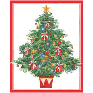 Tree with Gifts Petite Christmas Cards - Includes 5 Cards & Envelopes