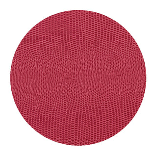 Cranberry Lizard Coaster Round 8-In Felt