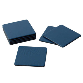 Navy Square Lizard Coasters - set of 8