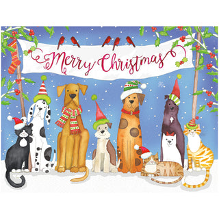 Merry Christmas From Pets Classic Boxed Christmas Cards - includes 15 cards & envelopes