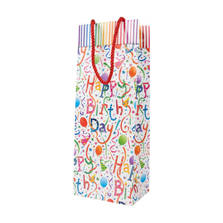 Happy Birthday Bottle Bag 5 X 3 1/2 X 13