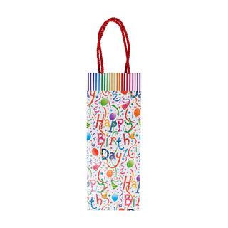 Happy Birthday Bottle Bag 5 X 3 1/2 X 13