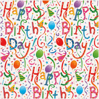 Happy Birthday  Roll Wrap 30 Inch X 8Ft-2 Inch Core