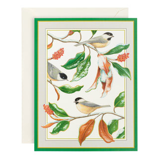 Chickadee And Magnolia Large Boxed Christmas Cards - includes 15 cards & envelopes
