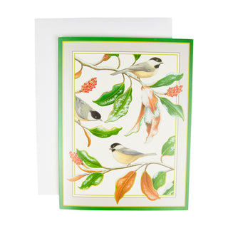 Chickadee And Magnolia Large Boxed Christmas Cards - includes 15 cards & envelopes