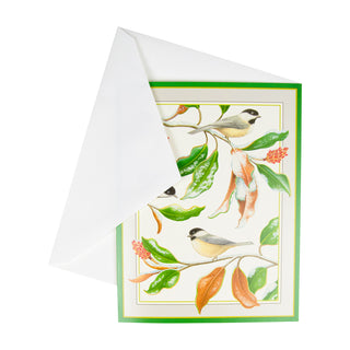 Chickadee And Magnolia Large Boxed Christmas Cards - includes 15 cards & envelopes