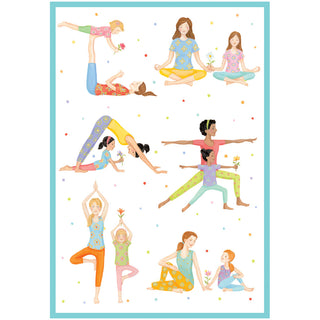 Yoga Mom And Daughter Mother's Day Greeting Card - 1 card with envelope
