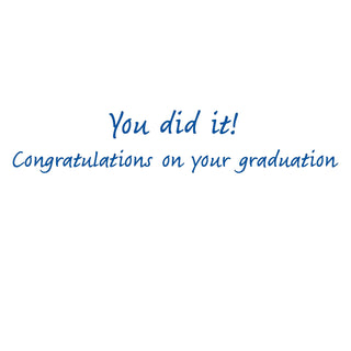 Graduate Crossword Foil Graduation Die Cut Greeting Card - 1 card with envelope