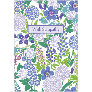 Blue Blossoms Sympathy Greeting Card - 1 card with envelope