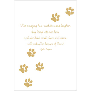 Pawprints Foil Pet Sympathy Greeting Card - 1 card with envelope
