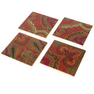 Jaipur Fuchsia Lacquer Coasters Set Of 4