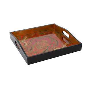 Jaipur Fuchsia Lacquer Square Tray-14X14