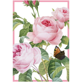 Pink Roses Valentine Greeting Card - 1 card with envelope