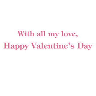 Pink Roses Valentine Greeting Card - 1 card with envelope