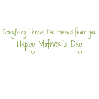 Elephant Mother And Baby Foil Mother's Day Die Cut Greeting Card - 1 card with envelope