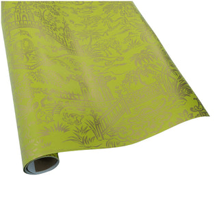 Pagoda Toile Chartreuse Gift Wrap