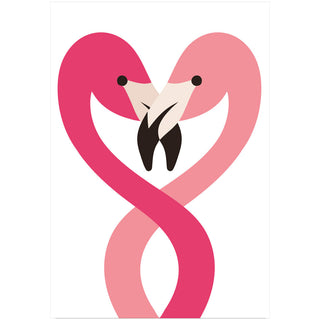 Flamingo Lovers Valentine Greeting Card - 1 card with envelope