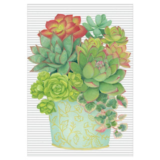 Potted Succulents Mother's Day Greeting Card - 1 card with envelope