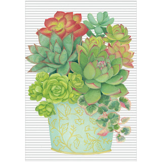 Potted Succulents Mother's Day Greeting Card - 1 card with envelope