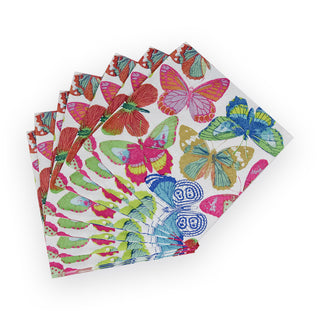 Butterflies Bright Napkin Cocktail