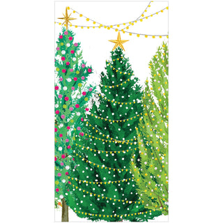Christmas Trees With Lights Money Card - 1 card with envelope
