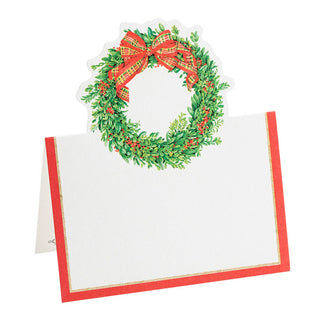 Boxwood and Berries Wreath Place Cards Die Cut Package 8 In