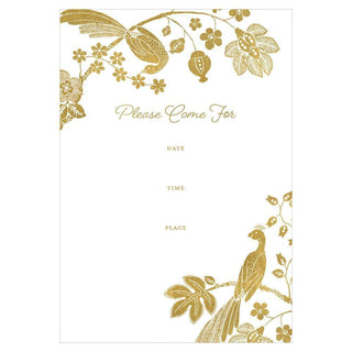 Peacocks Gold Foil Invite 8 In Gallery Foil Cello