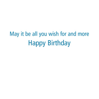 Birthday Words Birthday Greeting Card - 1 card with envelope