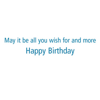 Birthday Words Birthday Greeting Card - 1 card with envelope