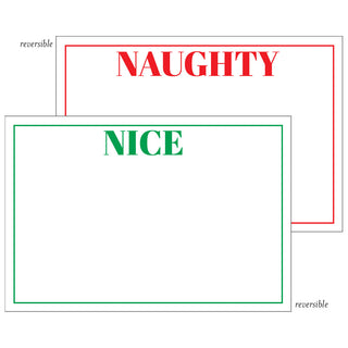 Naughty Or Nice Place Card 8 In - Reversible