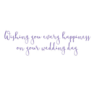 Violets And Lily Of The Valley Wedding Greeting Card - 1 card with envelope